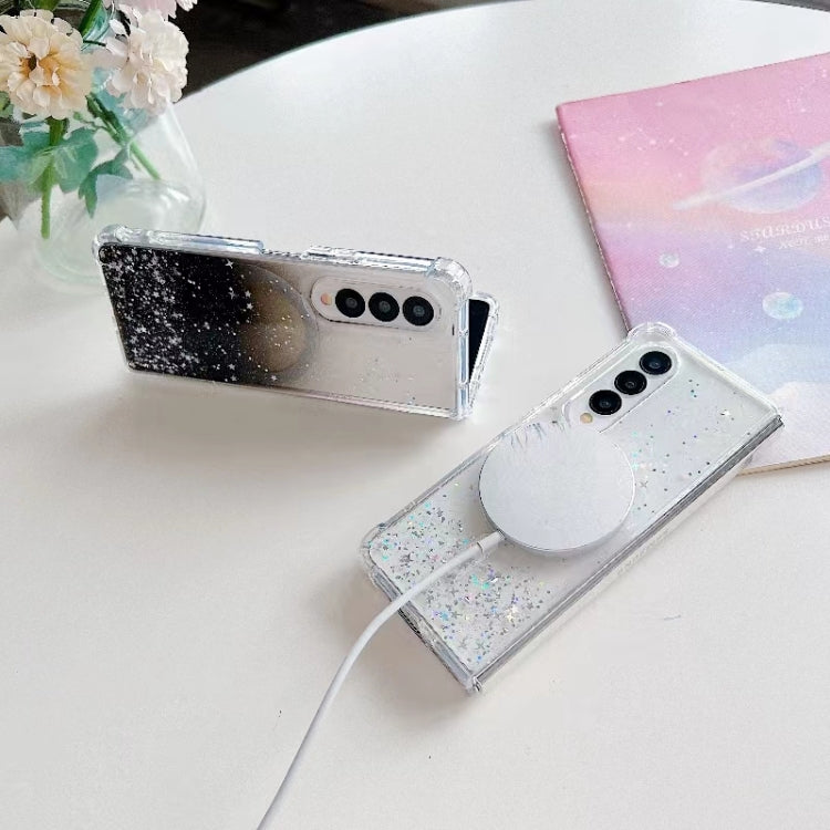 For Samsung Galaxy Z Fold4 Magsafe Glitter TPU Phone Protective Case(White) - Galaxy Z Fold4 5G Cases by buy2fix | Online Shopping UK | buy2fix
