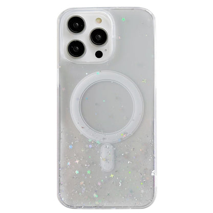 For iPhone 13 Pro MagSafe Glitter Hybrid Clear TPU Phone Case(White) - iPhone 13 Pro Cases by buy2fix | Online Shopping UK | buy2fix