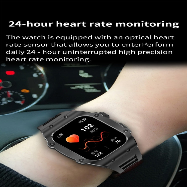 AK55 1.91 inch IP67 Waterproof Color Screen Smart Watch,Support Heart Rate / Blood Pressure / Blood Oxygen Monitoring(Gold) by buy2fix