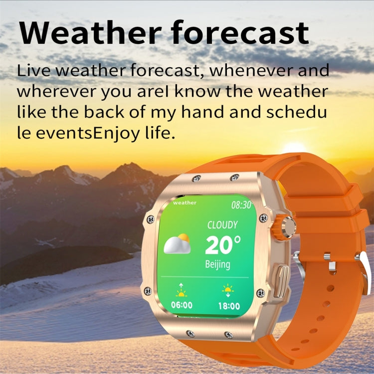 AK55 1.91 inch IP67 Waterproof Color Screen Smart Watch,Support Heart Rate / Blood Pressure / Blood Oxygen Monitoring(Gold) by buy2fix