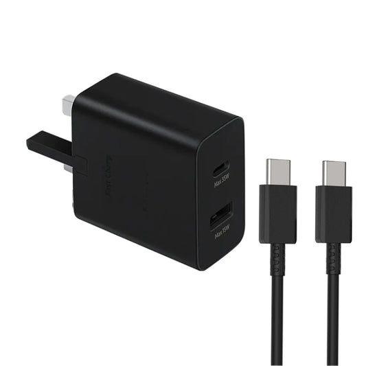 35W USB-C / Type-C + USB Charger Supports PPS / PD Protocol with Dual Type-C Cable, UK Plug - USB Charger by buy2fix | Online Shopping UK | buy2fix