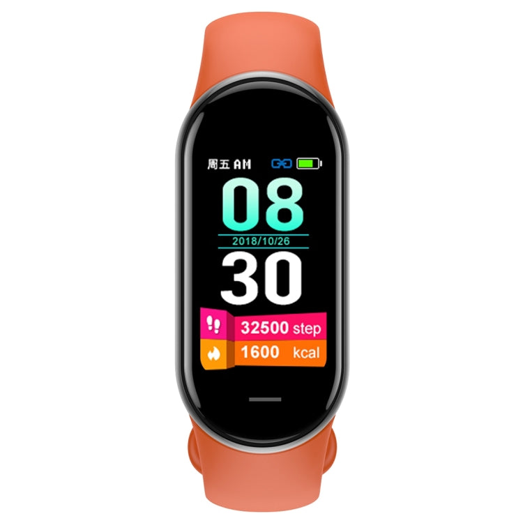 M8 1.14 inch IP68 Waterproof Color Screen Smart Watch,Support  Heart Rate / Blood Pressure / Blood Oxygen / Blood Sugar Monitoring(Orange) - Smart Wristbands by buy2fix | Online Shopping UK | buy2fix