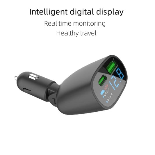 TR-83 QC3.0 + Type-C PD18W Super Fast Charger Adapter With LED Voltage Display by buy2fix