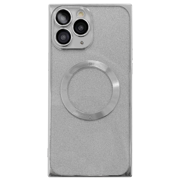 For iPhone 11 Pro Max Square Gradient Magsafe Electroplating TPU Phone Case(Silver) - iPhone 11 Pro Max Cases by buy2fix | Online Shopping UK | buy2fix