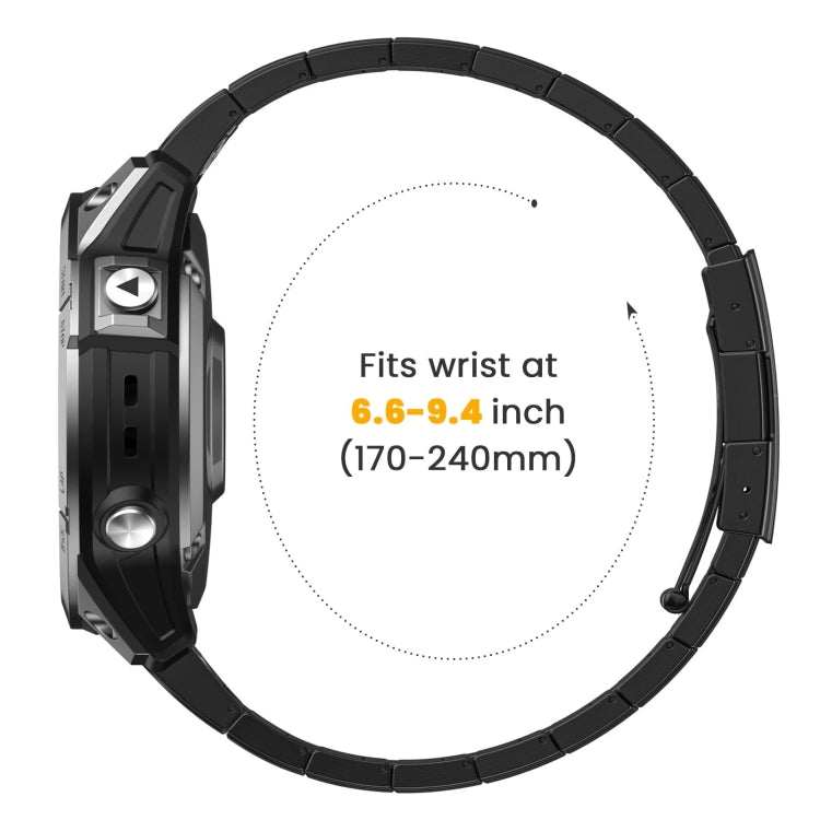 For Garmin Fenix 6 GPS 22mm Titanium Alloy Quick Release Watch Band(Black) - Watch Bands by buy2fix | Online Shopping UK | buy2fix