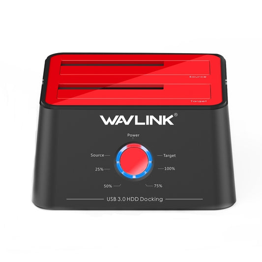 Wavlink ST334U SSD Dual Bay External Hard Drive Docking Station USB 3.0 to SATA I/II/III(EU Plug) by WAVLINK