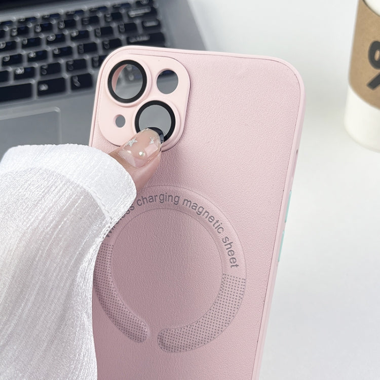 For iPhone 12 Leather All-inclusive MagSafe TPU Phone Case(Pink) by buy2fix