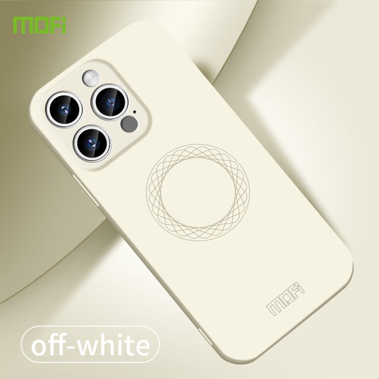 For iPhone 15 Pro Max MOFI Qin Series Skin Feel All-inclusive Silicone Phone Case(Beige) by MOFI