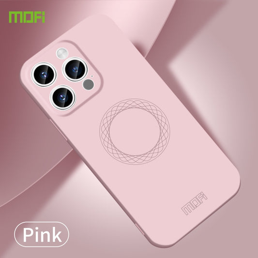For iPhone 15 Pro MOFI Qin Series Skin Feel All-inclusive Silicone Phone Case(Pink) by MOFI