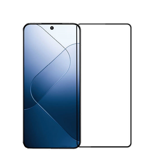 For Xiaomi 14 MOFI 9H 3D Explosion-proof Curved Screen Tempered Glass Film(Black)