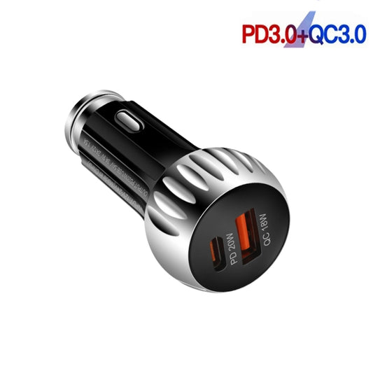 YSY-310PD 38W PD20W USB-C + QC3.0 18W USB Dual Port Fast Car Charger(Black) by buy2fix