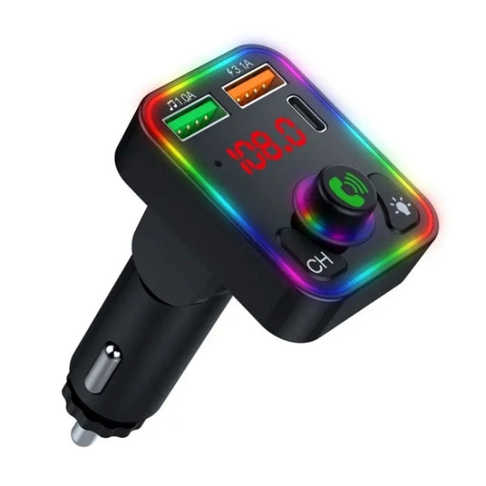 P3 Car Bluetooth Hands-Free AUX Audio Car MP3 Player FM Transmitter PD Fast Charger - Car Charger by buy2fix | Online Shopping UK | buy2fix