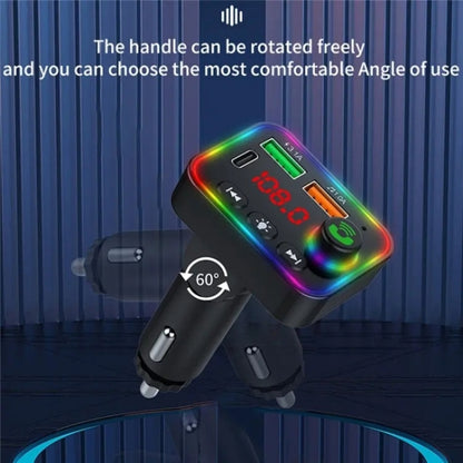 P4 Car FM Transmitter PD Fast Charger Car Charger Support U Disk Bluetooth Hands-free Calling - Car Charger by buy2fix | Online Shopping UK | buy2fix