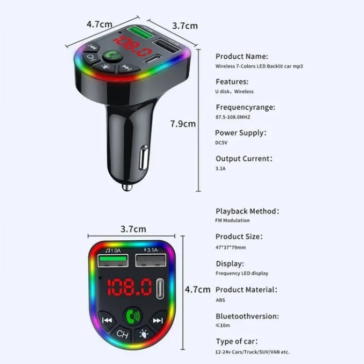 F20 Car MP3 Player PD + Fast USB Charger Handsfree Bluetooth FM Transmitter Car Kit Adapter - Car Charger by buy2fix | Online Shopping UK | buy2fix