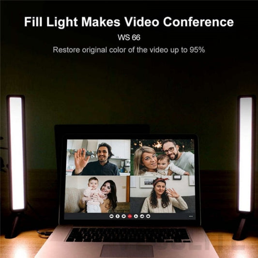 VLOGLITE WS66 LED Webcam Streaming Lights Video Conference Lighting Laptop Light with Tripod by VLOGLITE