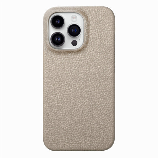 For iPhone 15 Pro Max Litchi Oil Edge Leather Back Phone Case(Khaki) by buy2fix