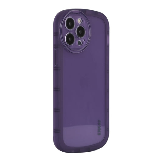 For iPhone 15 Pro Max ENKAY Hat-Prince Translucent Matte TPU Shockproof Phone Case(Purple) - iPhone 15 Pro Max Cases by ENKAY | Online Shopping UK | buy2fix