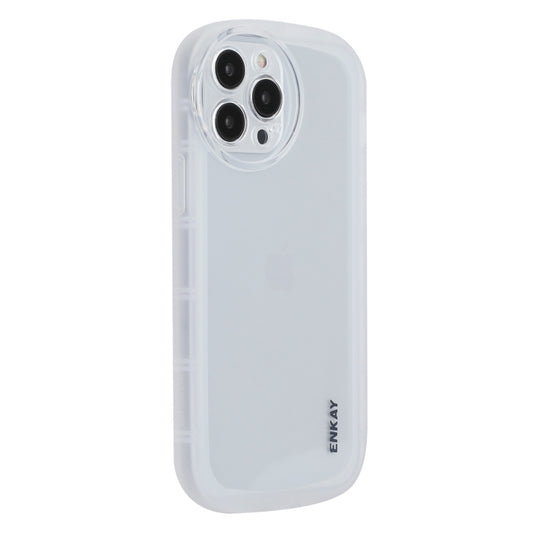 For iPhone 15 Pro Max ENKAY Hat-Prince Translucent Matte TPU Shockproof Phone Case(White) - iPhone 15 Pro Max Cases by ENKAY | Online Shopping UK | buy2fix