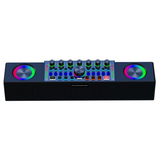 SY8 Live Sound Card All-in-one Machine Speaker Stereo Subwoofer With Mic(Black) by buy2fix