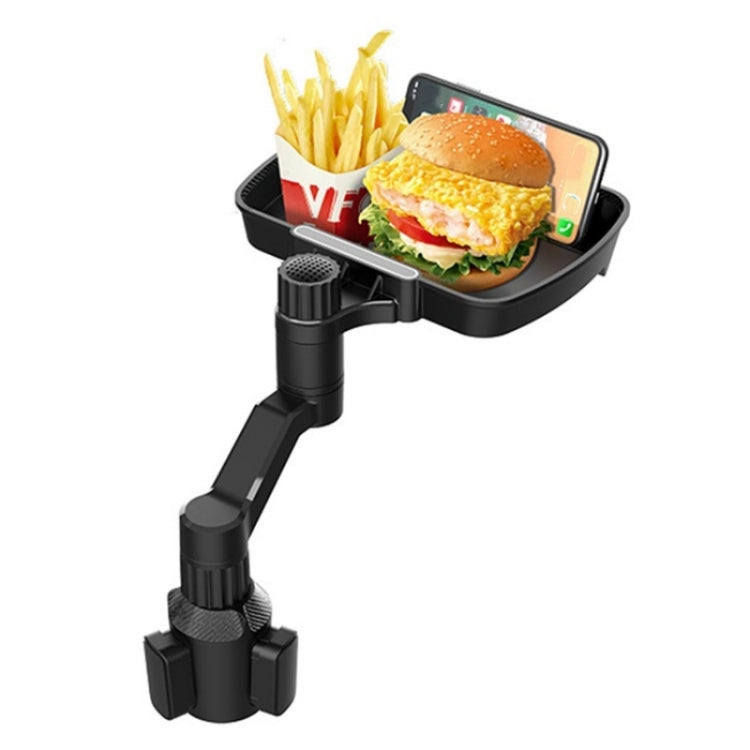 D09 Mobile Phone Stand Plastic Car Cup Holder Mount Food Snack Rotation Tray - Car Drink Holders by buy2fix | Online Shopping UK | buy2fix