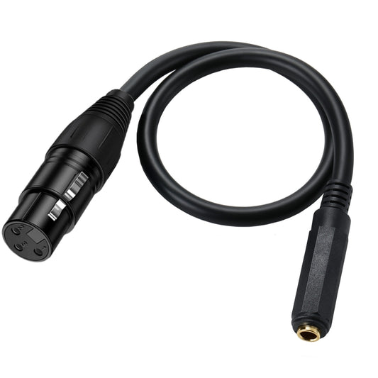 6.35mm Female to XLR Female JUNSUNMAY Speaker Audio Amplifier Connection Cable, Length: 50cm by JUNSUNMAY