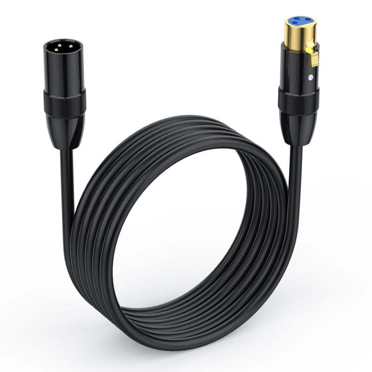 JUNSUNMAY XLR Male to Female Mic Cord 3 Pin Audio Cable Balanced Shielded Cable, Length:0.5m - Microphone Audio Cable & Connector by JUNSUNMAY | Online Shopping UK | buy2fix