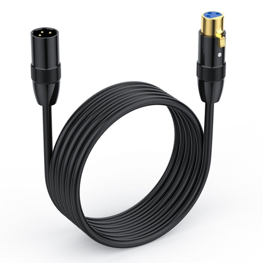JUNSUNMAY XLR Male to Female Mic Cord 3 Pin Audio Cable Balanced Shielded Cable, Length:0.5m by JUNSUNMAY