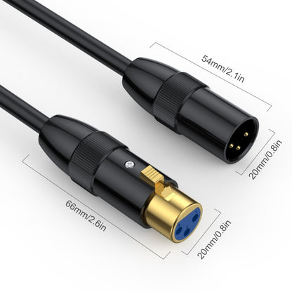 JUNSUNMAY XLR Male to Female Mic Cord 3 Pin Audio Cable Balanced Shielded Cable, Length:1m - Microphone Audio Cable & Connector by JUNSUNMAY | Online Shopping UK | buy2fix