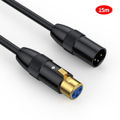 JUNSUNMAY XLR Male to Female Mic Cord 3 Pin Audio Cable Balanced Shielded Cable, Length:15m - Microphone Audio Cable & Connector by JUNSUNMAY | Online Shopping UK | buy2fix