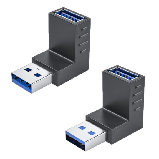 ENKAY USB 3.0 Adapter 90 Degree Angle Male to Female Combo Coupler Extender Connector, Angle:Vertical Up + Down