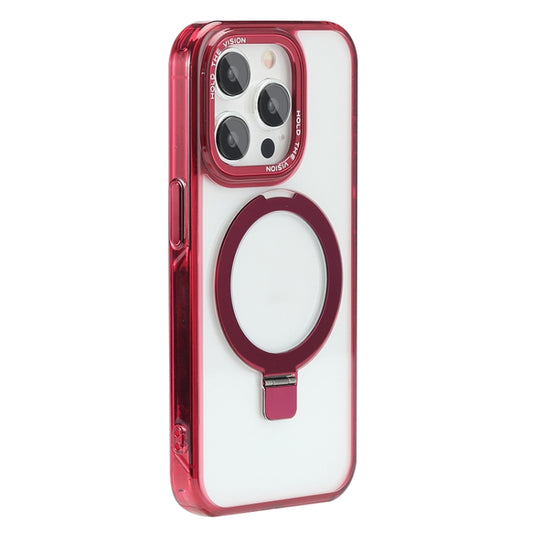 For iPhone 12 Pro Starlink Stand Clear Magsafe Phone Case(Red) - iPhone 12 / 12 Pro Cases by buy2fix | Online Shopping UK | buy2fix