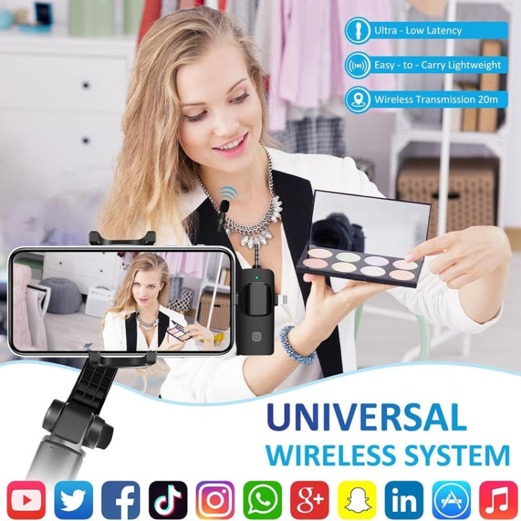 2 in 1 Wireless Lavalier Microphones for iPhone / Android - Microphone by buy2fix | Online Shopping UK | buy2fix