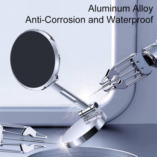 G158 360-Degree Rotating Metal Phone Stand Dashboard Folding Magnetic Car Mount(Gray) by buy2fix