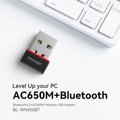 LB-LINK BL-WN650BT 650M Dual Band Wireless Adapter Bluetooth WiFi 2-in-1 Network Card - USB Network Adapter by buy2fix | Online Shopping UK | buy2fix