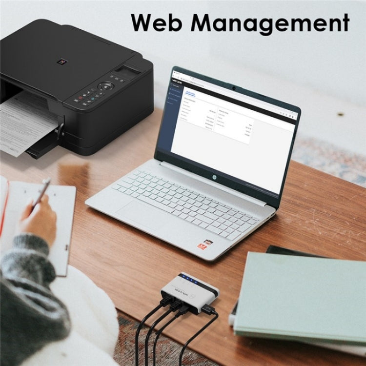 WAVLINK NU516U1 USB2.0 Wireless Printer Server With 10 / 100Mbps LAN / Bridge WiFi(AU Plug) - Printer Accessories by WAVLINK | Online Shopping UK | buy2fix