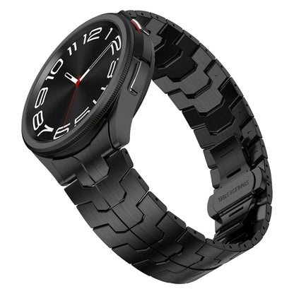 For Samsung Galaxy Watch 5 40 / 44mm Lron Man Curved Connection Stainless Steel Watch Band(Black) by buy2fix