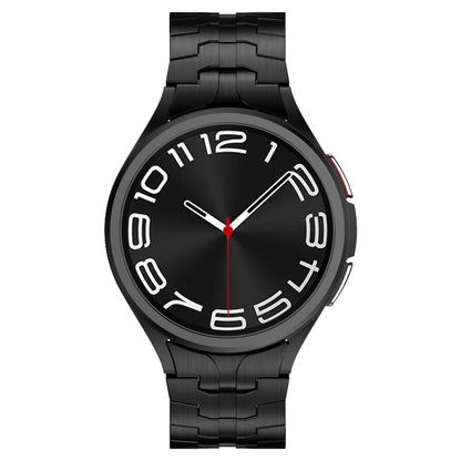 For Samsung Galaxy Watch 5 40 / 44mm Lron Man Curved Connection Stainless Steel Watch Band(Black) by buy2fix