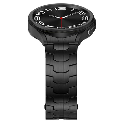 For Samsung Galaxy Watch 5 40 / 44mm Lron Man Curved Connection Stainless Steel Watch Band(Black) by buy2fix