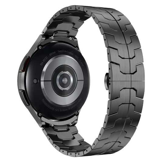 For Samsung Galaxy Watch 4 40 / 44mm Lron Man Curved Connection Stainless Steel Watch Band(Black) by buy2fix