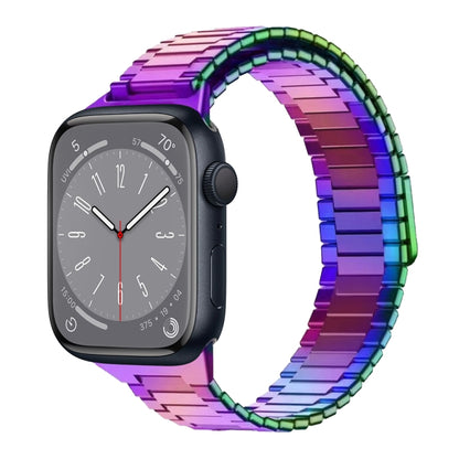 For Apple Watch Series 8 45mm Bamboo Magnetic Stainless Steel Metal Watch Strap(Color) by buy2fix