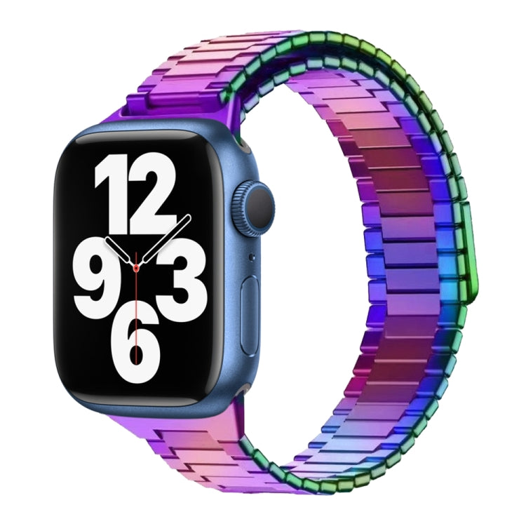 For Apple Watch Series 7 45mm Bamboo Magnetic Stainless Steel Metal Watch Strap(Color) by buy2fix