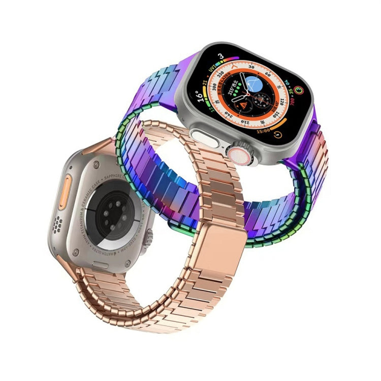 For Apple Watch Series 7 45mm Bamboo Magnetic Stainless Steel Metal Watch Strap(Color) by buy2fix