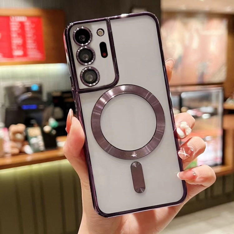 For Samsung Galaxy Note 20 Ultra MagSafe Electroplating TPU Phone Case(Purple) by buy2fix