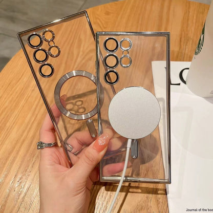 For Samsung Galaxy S20+ 5G MagSafe Electroplating TPU Phone Case(Blue) by buy2fix