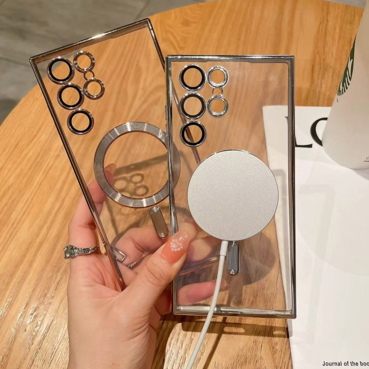 For Samsung Galaxy S21 FE 5G MagSafe Electroplating TPU Phone Case(Rose Gold) by buy2fix