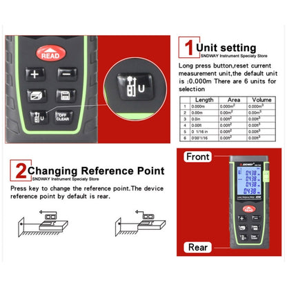 SNDWAY Range Finder Laser Handheld Range Finder SW-T40 - Consumer Electronics by SNDWAY | Online Shopping UK | buy2fix