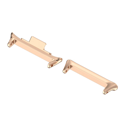 For Redmi Watch 4 1 Pair 20mm Stainless Steel Metal Watch Band Connector(Rose Gold) by buy2fix