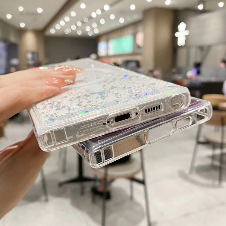 For Samsung Galaxy S23 FE 5G MagSafe Glitter Hybrid Clear TPU Phone Case(Green) - Galaxy S23 FE 5G Cases by buy2fix | Online Shopping UK | buy2fix