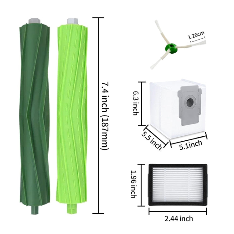 JUNSUNMAY 9pcs For iRobot E5 / E6 Replacement Roller Brushes Side Brushes Clean Filters Vacuum Bags - Other Accessories by JUNSUNMAY | Online Shopping UK | buy2fix