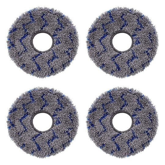 JUNSUNMAY 4pcs Washable Mop Pads Replacement for ECOVACS DEEBOT X1 Turbo / X2 Omni / T20 Pro(Blue+Grey)